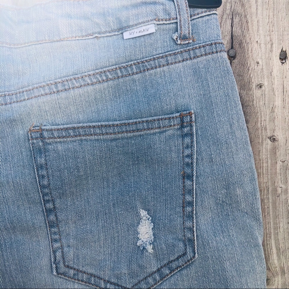 Ivy + Main Distressed Jean Shorts Size 5 Raw Hem - Picture 4 of 8